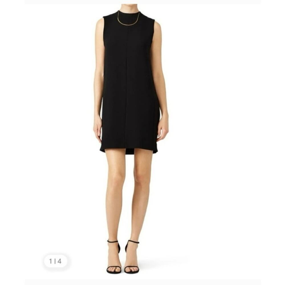 Vince Black Shift Sleeveless Dress Keyhole Back Size 2 Retail $395